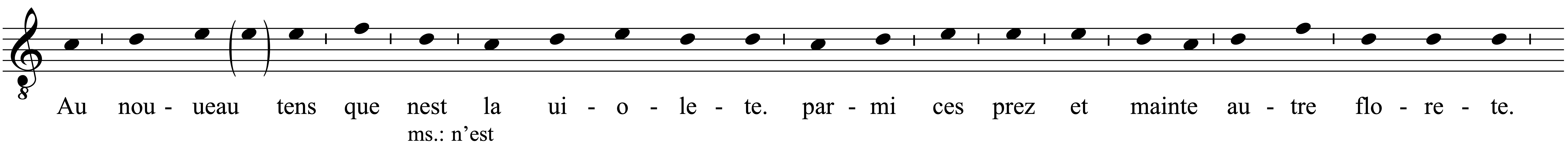 Work musical notation